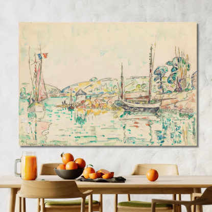 Concarneau Paul Signac psn26 quadro stampato su tela