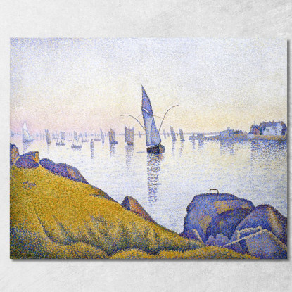 Serata Calma Concarneau Opus 220 Allegro Maestoso Paul Signac psn29 quadro stampato su tela