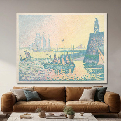 Serata Al Molo Di Vlissingen Paul Signac psn30 quadro stampato su tela