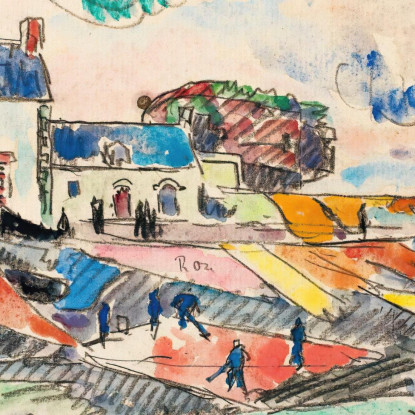 Groix Che Pulisce Le Vele Paul Signac psn34 quadro stampato su tela