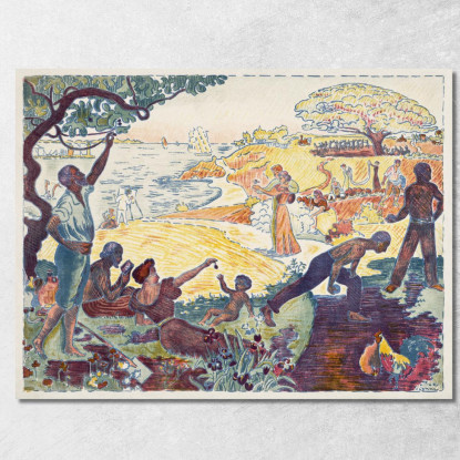 Tempi Armoniosi Paul Signac psn37 quadro stampato su tela