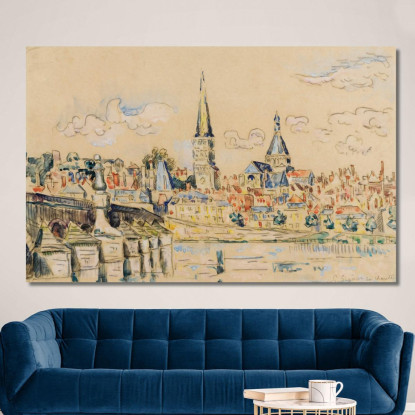 Carità Sur Loire 2 Paul Signac psn38 quadro stampato su tela