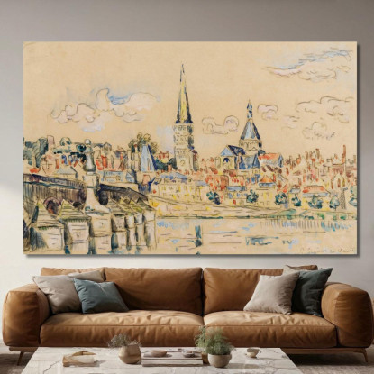 Carità Sur Loire 2 Paul Signac psn38 quadro stampato su tela