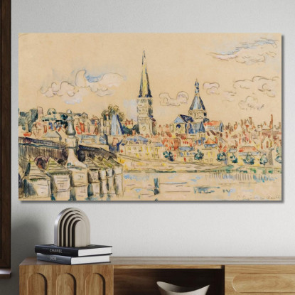 Carità Sur Loire 2 Paul Signac psn38 quadro stampato su tela