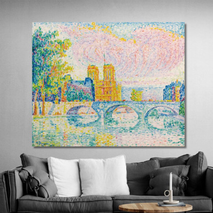 La Città Di Parigi Paul Signac psn39 quadro stampato su tela