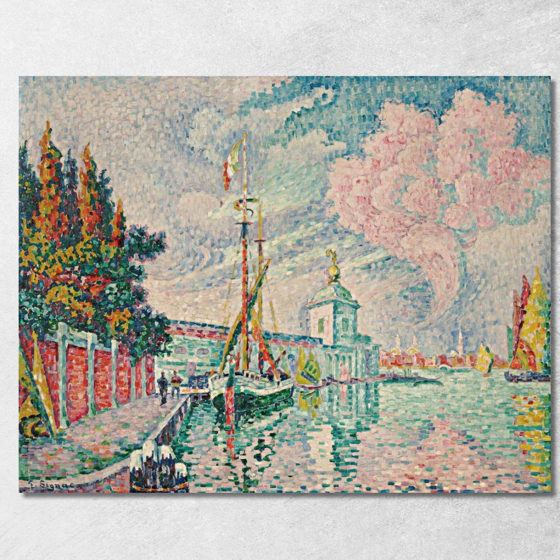 La Dogana Venise Paul Signac psn40 quadro stampato su tela