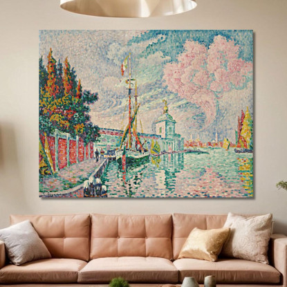 La Dogana Venise Paul Signac psn40 quadro stampato su tela