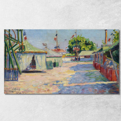 Il Festival Di Asnières Paul Signac psn41 quadro stampato su tela