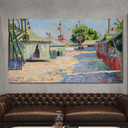 Il Festival Di Asnières Paul Signac psn41 quadro stampato su tela