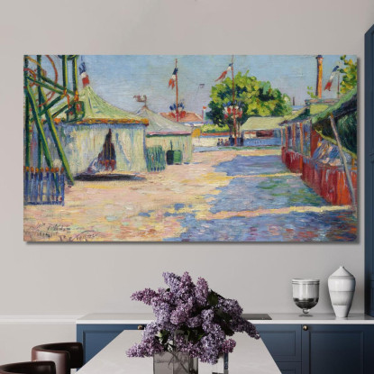 Il Festival Di Asnières Paul Signac psn41 quadro stampato su tela