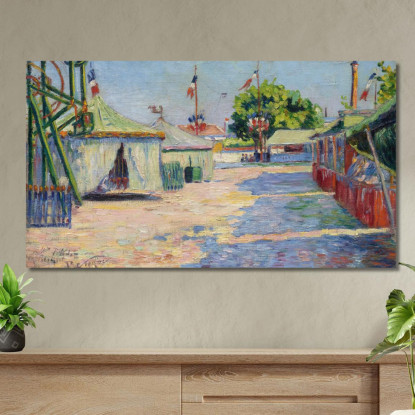 Il Festival Di Asnières Paul Signac psn41 quadro stampato su tela
