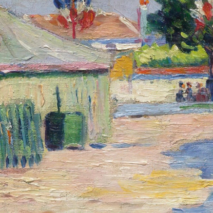 Il Festival Di Asnières Paul Signac psn41 quadro stampato su tela