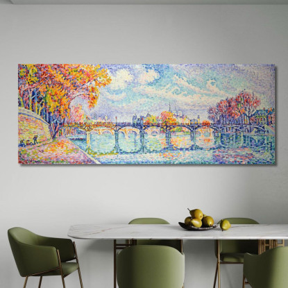 Il Ponte Delle Arti Paul Signac psn47 quadro stampato su tela