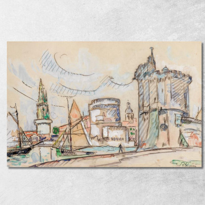 Il Porto Di La Rochelle Paul Signac psn49 quadro stampato su tela
