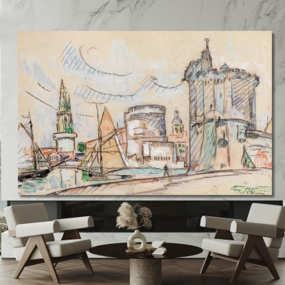 Il Porto Di La Rochelle Paul Signac psn49 quadro stampato su tela