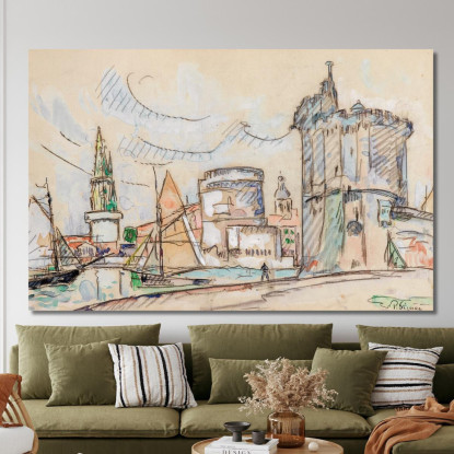 Il Porto Di La Rochelle Paul Signac psn49 quadro stampato su tela