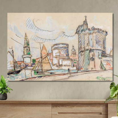 Il Porto Di La Rochelle Paul Signac psn49 quadro stampato su tela