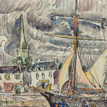 Il Porto Di Paimpol Paul Signac psn50 quadro stampato su tela