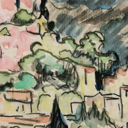 Cielo Tempestoso Di Le Puy-En-Velay Paul Signac psn51 quadro stampato su tela