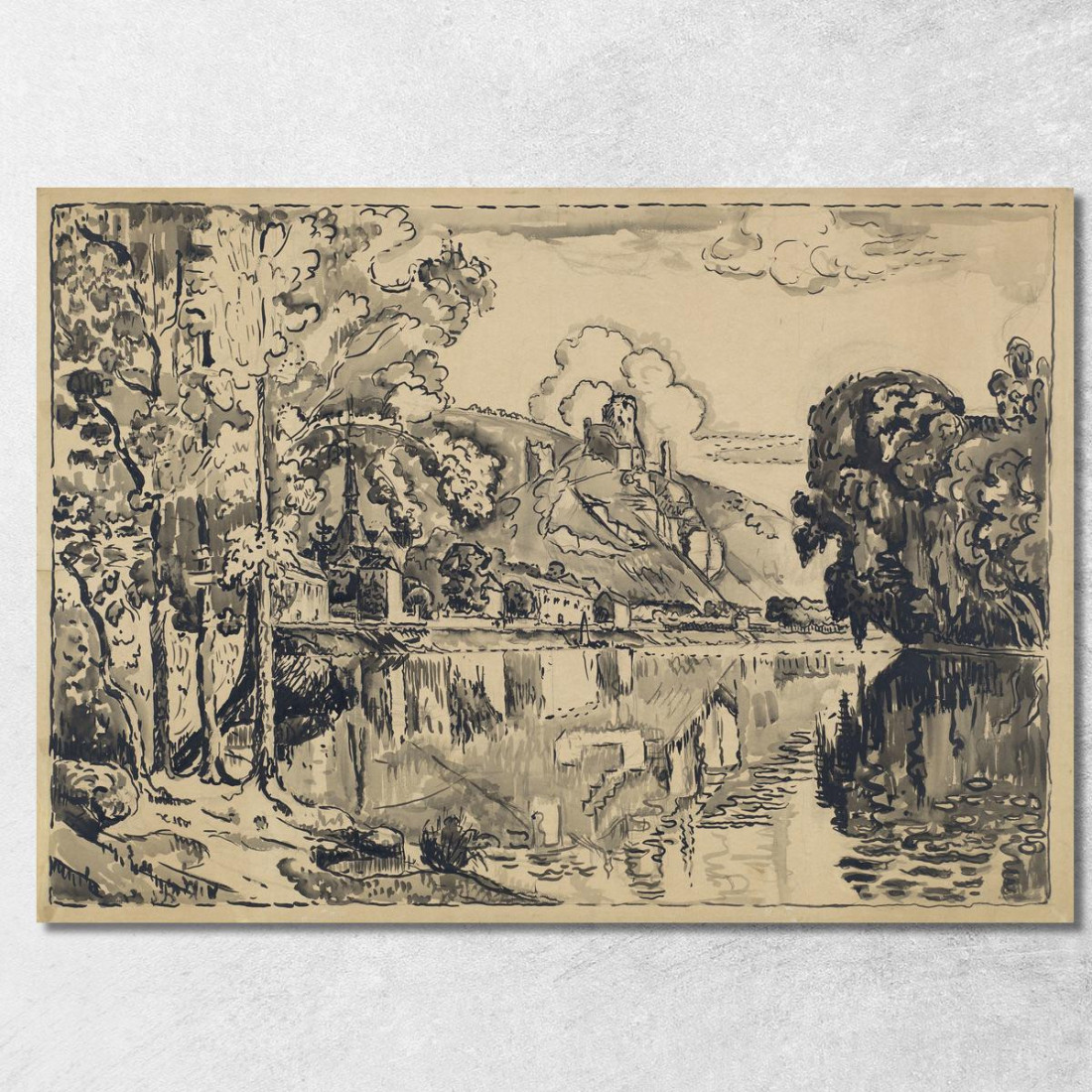 Les Andelys In Una Mattina D'Estate Paul Signac psn54 quadro stampato su tela