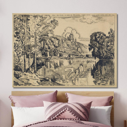 Les Andelys In Una Mattina D'Estate Paul Signac psn54 quadro stampato su tela