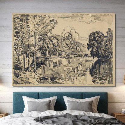 Les Andelys In Una Mattina D'Estate Paul Signac psn54 quadro stampato su tela