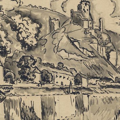 Les Andelys In Una Mattina D'Estate Paul Signac psn54 quadro stampato su tela