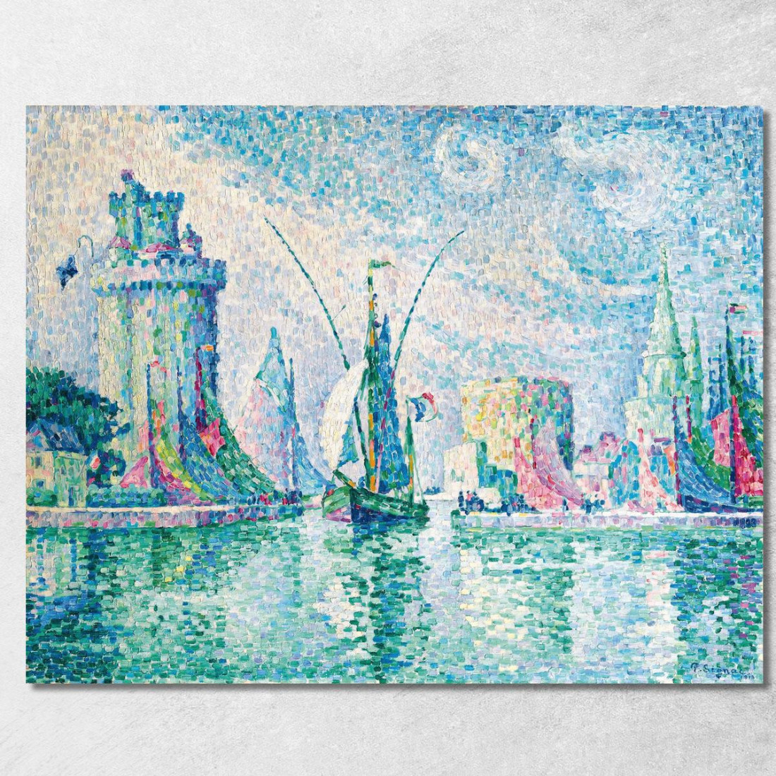 Le Torri Verdi La Rochelle Paul Signac psn60 quadro stampato su tela