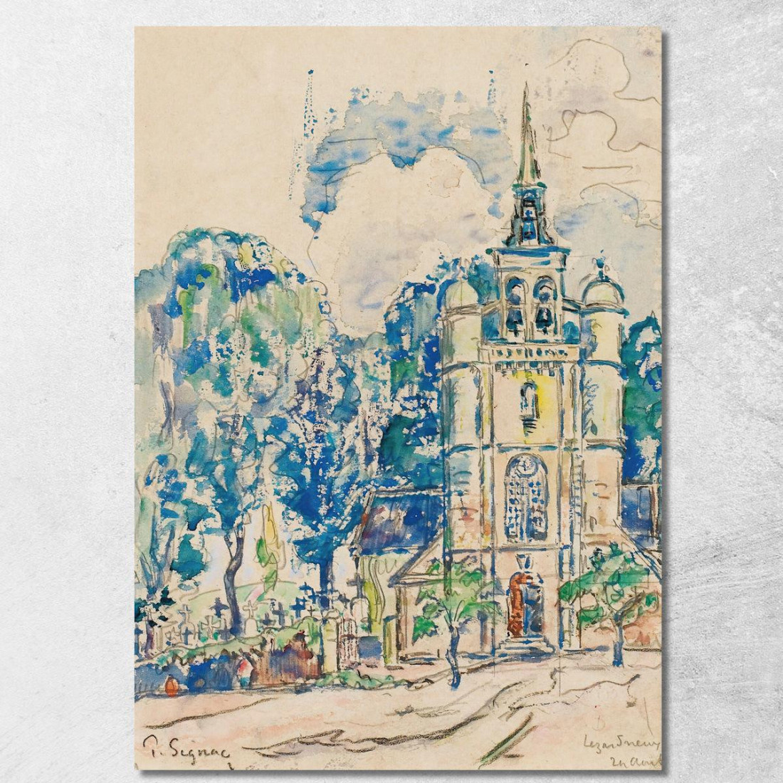 Lezardieux Paul Signac psn61 quadro stampato su tela