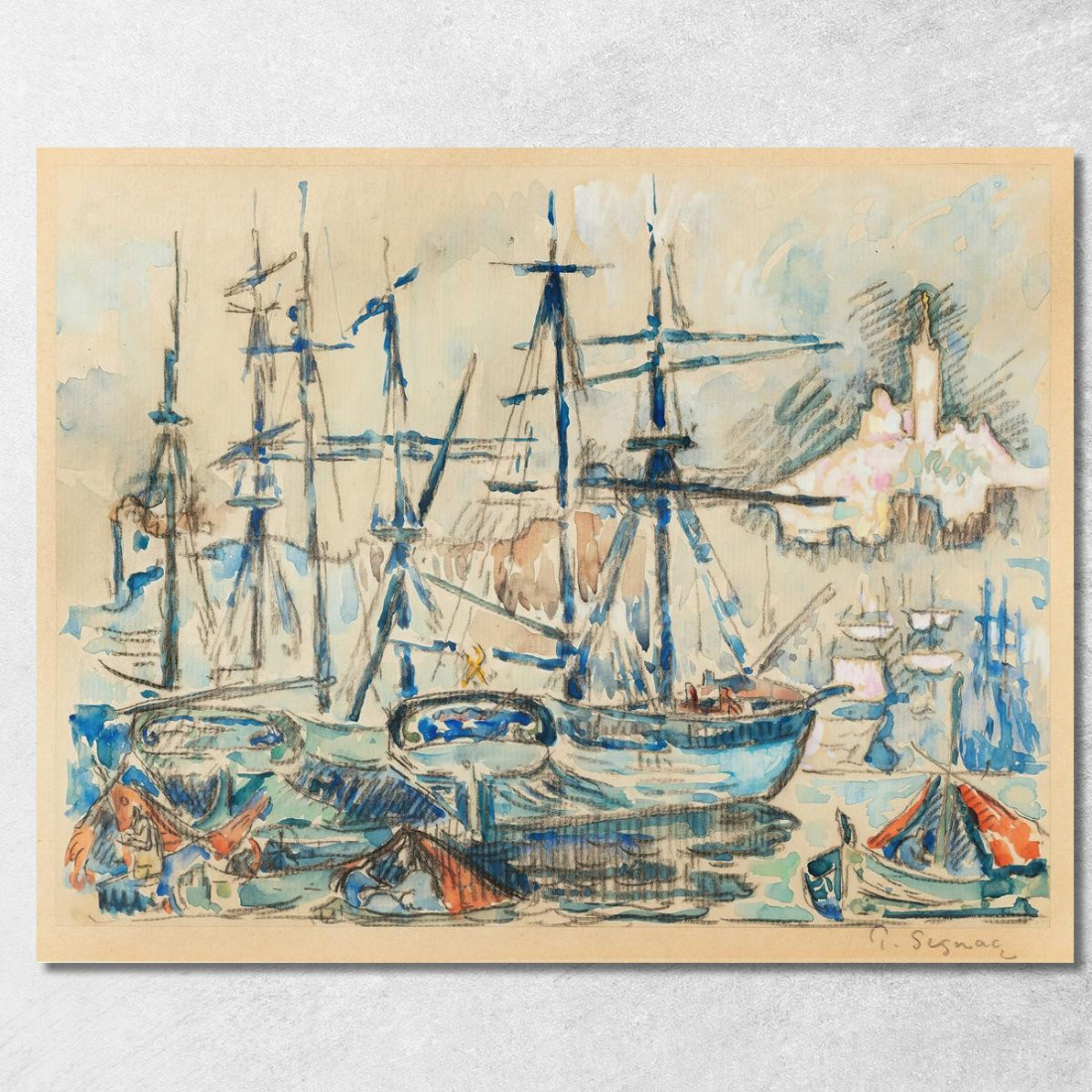Marsiglia Paul Signac psn63 quadro stampato su tela