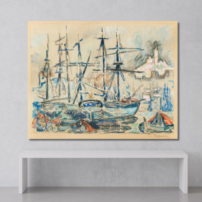 Marsiglia Paul Signac psn63 quadro stampato su tela