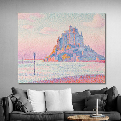 Sole Al Tramonto Di Mont Saint-Michel Paul Signac psn65 quadro stampato su tela