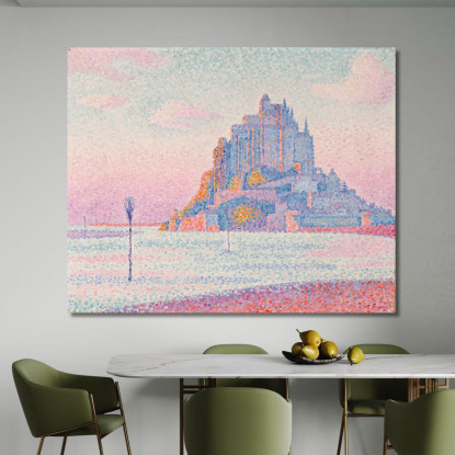 Sole Al Tramonto Di Mont Saint-Michel Paul Signac psn65 quadro stampato su tela