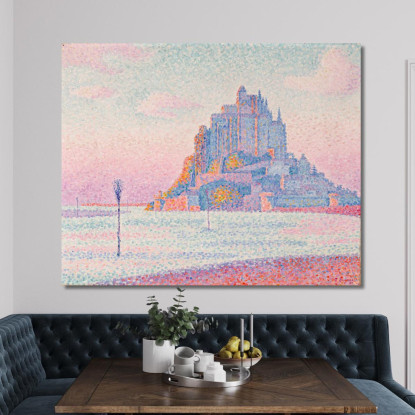 Sole Al Tramonto Di Mont Saint-Michel Paul Signac psn65 quadro stampato su tela