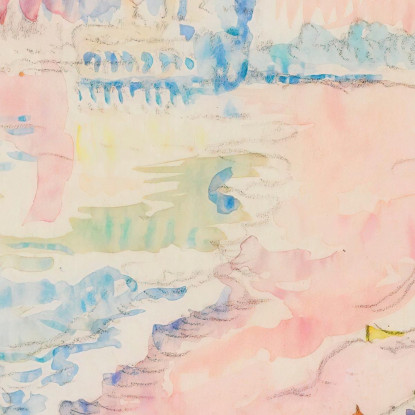 Bella La Promenade Des Anglais Paul Signac psn66 quadro stampato su tela