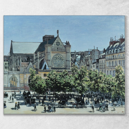 St Germain L'Auxerrois Claude Monet mnt308 quadro stampato su tela