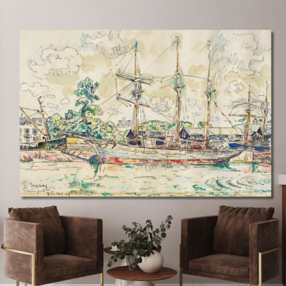 Paimpol Paul Signac psn69 quadro stampato su tela
