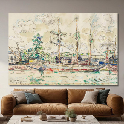 Paimpol Paul Signac psn69 quadro stampato su tela