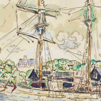 Paimpol Paul Signac psn69 quadro stampato su tela