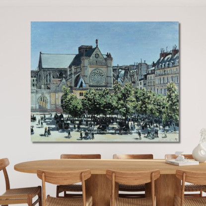 St Germain L'Auxerrois Claude Monet mnt308 quadro stampato su tela