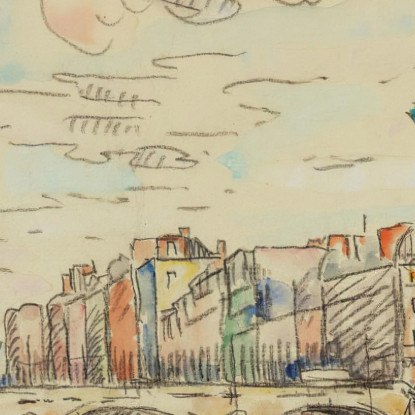 Parigi Il Ponte Luigi Filippo Paul Signac psn74 quadro stampato su tela