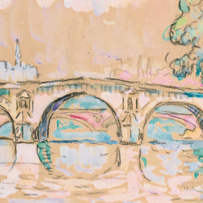 Ponte Maria Di Parigi Paul Signac psn75 quadro stampato su tela