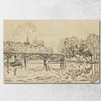 Parigi. La Porta Delle Arti Paul Signac psn77 quadro stampato su tela