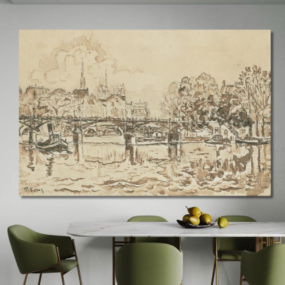 Parigi. La Porta Delle Arti Paul Signac psn77 quadro stampato su tela