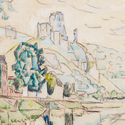 Petit Andély Château Gaillard Paul Signac psn78 quadro stampato su tela