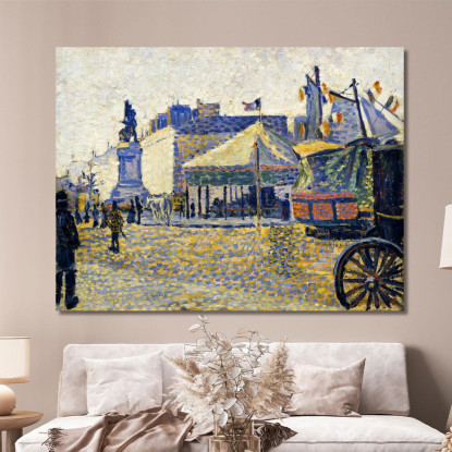 Piazza Di Clichy 1887 Paul Signac psn79 quadro stampato su tela