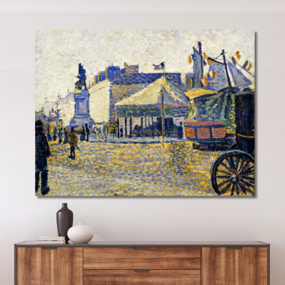 Piazza Di Clichy 1887 Paul Signac psn79 quadro stampato su tela