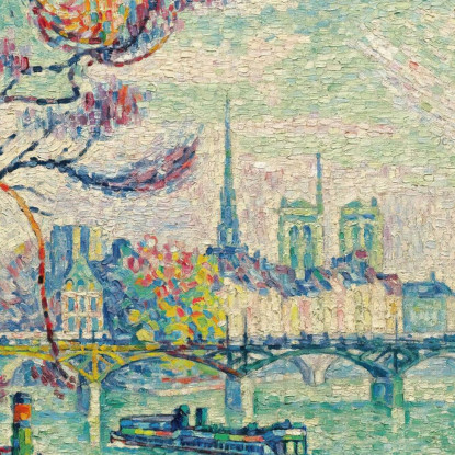 Pont Des Arts Parigi Paul Signac psn80 quadro stampato su tela
