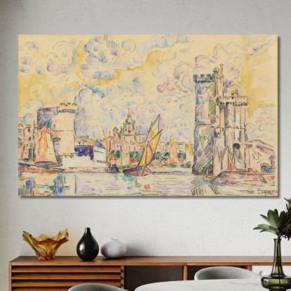 Porto Di La Rochelle Paul Signac psn81 quadro stampato su tela