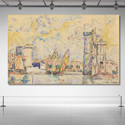 Porto Di La Rochelle Paul Signac psn81 quadro stampato su tela